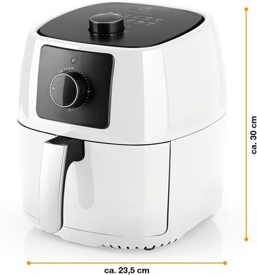 Фритюрниця KOCHWERK ємністю 5 л Смаження та точне приготування без жиру, також ідеально підходять для гриля, запікання та розігріву Можна мити в посудомийній машині та функція таймера 1400 Вт/білий