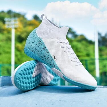 Футбольні бутси для чоловіків та жінок, бутси для критого футболу, унісекс, бейсбольні, бутси для трави, підліткові бутси для регбі, дорослі, футбольні бутси AG FG TF, широкі тренувальні кросівки, 2309 Tf White, 14