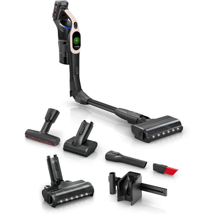 Акумуляторний пилосос Bosch Unlimited 10 BKS1041RHF, бездротовий, технологія MicroCleanTM, TFT-дисплей, стиснення пилу, система фі