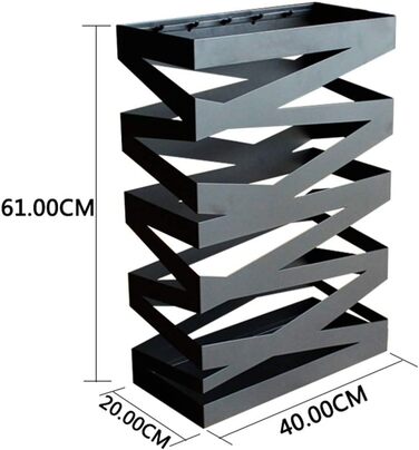 Підставка для парасольки PGKTKCWH, металева підставка для парасольки, окремо стоячий тримач парасольки для палиць, з 5 гачками, прикраса для входу та офісу/чорний