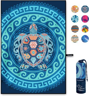 Пляжний рушник з мікрофібри OCOOPA, швидковисихаючий, великий 200x145 см, суперпоглинаючий, без піску, для чоловіків та жінок XL-2