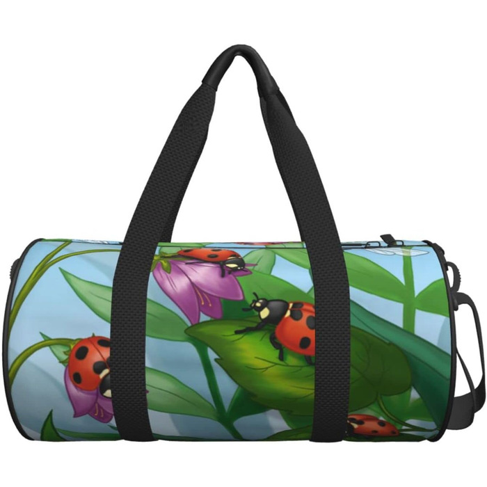 Дорожня сумка-циліндр з сонечками, спортивна сумка для чоловіків та жінок, сумка-мішок, спортивна сумка