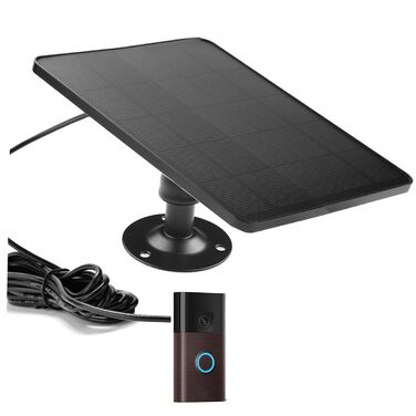 Сонячний зарядний пристрій для відеодзвінка Ring (2-го покоління версія 2020 року), білий (чорний)