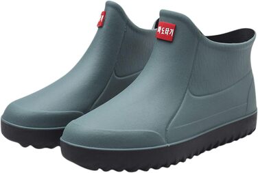 Чоловічі короткі гумові чоботи, водонепроникне садове взуття, нековзне, зручна устілка, модні легкі гумові чоботи до щиколотки, робоче взуття на відкритому повітрі, розмір ЄС 43, зелені