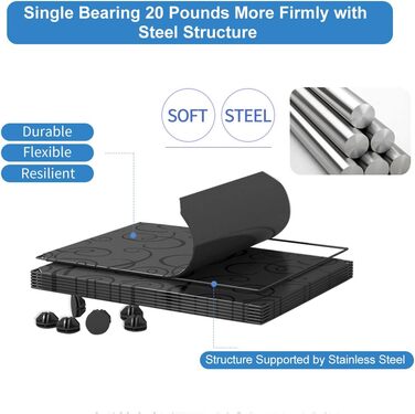 Шафа BRIAN & DANY на 8 кубів, модульна система полиць, пластикова шафа з дверима та 1 вішалкою, глибші відділення, ніж зазвичай (45 см проти 35 см) для більшого простору, стиль принта на 8 кубів