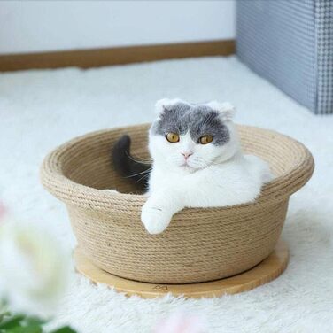 Комплекс для котів Мурчик, лежанка-чаша з сизалю, стійкий до подряпин, ігровий майданчик (без основи)
