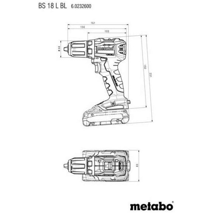 Акумуляторний дриль-шуруповерт BS 18 L BL 18V, 2 шт. 2 Ач Li-Ion акумулятора, безщітковий, вкл. зарядний пристрій, кейс. зарядний