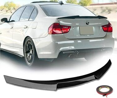 Задній спойлер MpTuned для BMW E90 M4 Look Carbon для BMW 3 Series 2004 2006 2007 2008 2009 2011 M Тюнінг Седан 4-дверний 318i 320i 330i 340i M340i 318d 320d 330D 330D 40d m340d ABS пластик