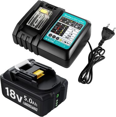 Зарядний пристрій 18V з акумулятором BATTOOL – сумісний з BL1830B, BL1840, BL1850, BL1860, LXT-400