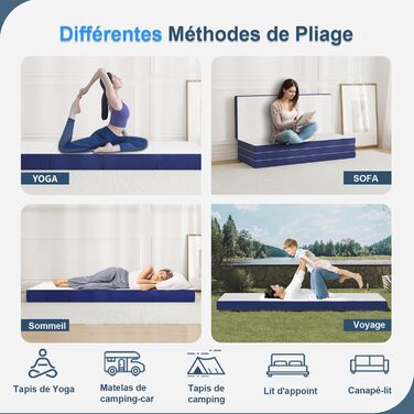 Розкладний матрац, додатковий матрац (120x190x10 см) 120x195