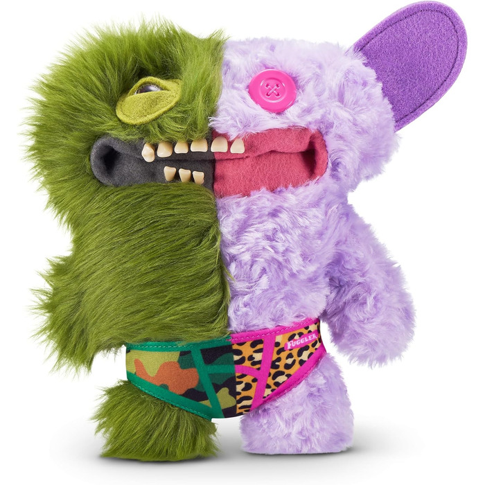 Мяка іграшка Fuggler Misfit Monsters 23 см, Серія 1 від ZURU (Граф Андеру Макгу та Грін Грін - зелений та ліловий з довгим кучерявим хутром)