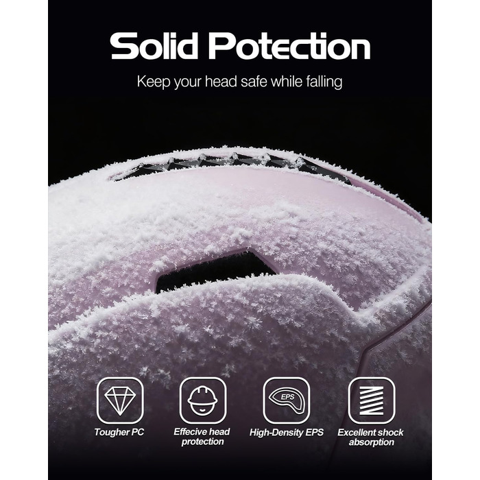 Унісекс-лижний шолом Odoland, шолом для сноуборду для чоловіків та жінок, юніорський розмір, оптимальний захист, система вентиляції, регульований розмір, сніговий шолом для дорослих для катання на лижах/сноуборді, розмір M (55-59 см), градієнтний рожевий