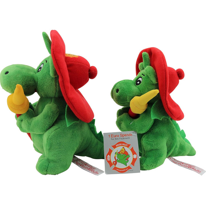 М'яка іграшка Sweety Toys 11025 Драко XL Грізу 20 см з пожежним рукавом, 20 см