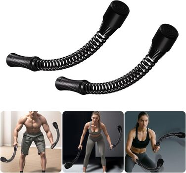 Гнучкі пружинні стрічки опору, еспандери, бойові скакалки, нарощування м&39язів, шнури, тренувальний гриф для дому, тренажерний зал, ергономічний, гнучкий, еспандер для рук, обладнання, 2 шт.