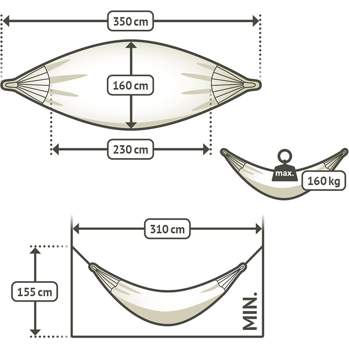 Класичний подвійний гамак з органічної бавовни Double Flamingo