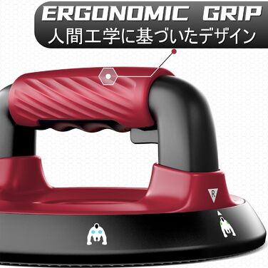 Регульовані на 360 ручки для віджимань - тренажер для верхньої частини тіла для грудей, спини, плечей, біцепсів та трицепсів, знімні силіконові ручки, нековзні гумові ніжки, червоний