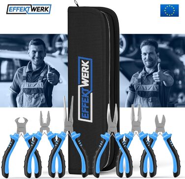 Набір міні-плоскогубців (6 шт.) плоскогубці, довгогубці, гострогубці, вигнуті плоскогубці, кусачки та бічні кусачки інструмент для електронного ремонту