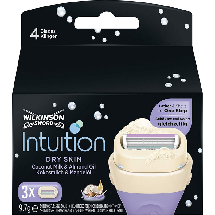 Клинки Wilkinson Sword Intuition для сухої шкіри, 6 шт. , 2 x 3 шт. и