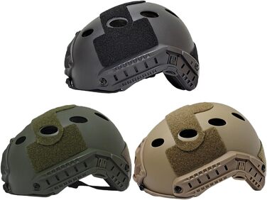 Швидкий шолом Легкий страйкбольний шолом з підкладкою, регульованим ремінцем та бічними рейками для спорту на свіжому повітрі, пейнтболу, пейнтбольного шолома SWAT Combate Black