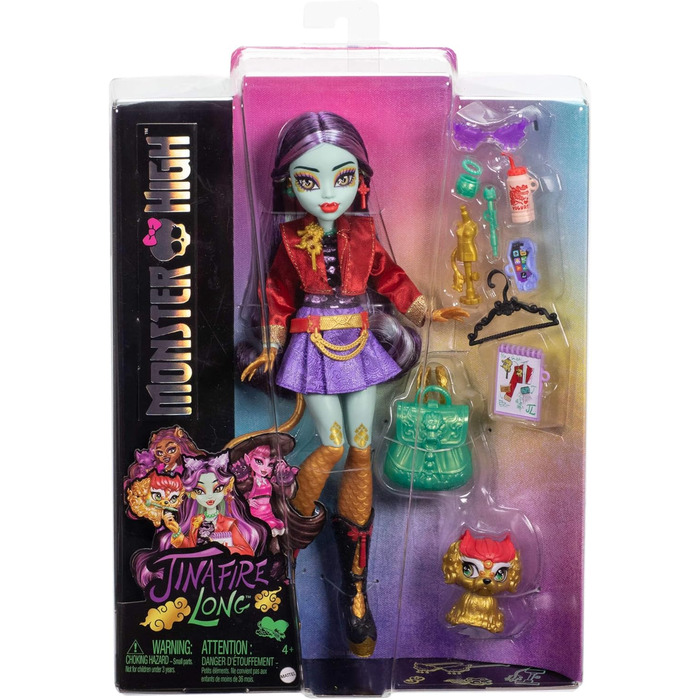 Лялька Monster High Jinafire Long HYV58 з 7 аксесуарами, 29 см
