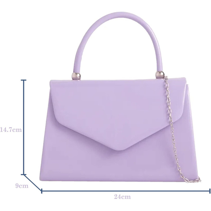 Нова з бірками вінтажна сумка-клатч, лакова шкіра, весільний аксесуар, святкова сумочка, вечірня, на вечірку, гаманець, сумка на ланцюжку, середнього розміру, бузковий колір, 9