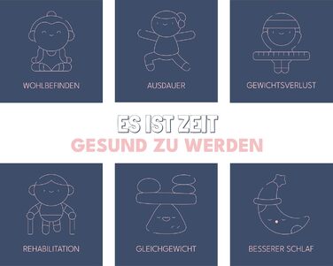 Міні-степер - Домашнє фітнес-обладнання - Легкий, тихий, без зношувальних деталей - Еластичні сходинки - Композитний матеріал (чорний)