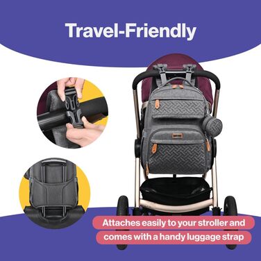 Пеленальний рюкзак, дитячий пеленальний рюкзак лікарняний пологовий дорожній рюкзак з пеленальним килимком та ізольованими кишеням
