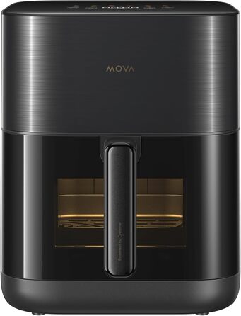 Фритюрниця Dreame Mova AeroChef FD10 Pro, швидке хрустке приготування, фритюрниця без олії, фритюрниця об'ємом 6 літрів, циркуляція гарячого повітря, подвійна система нагрівання, 50C-230C, 11 попередньо встановлених режимів