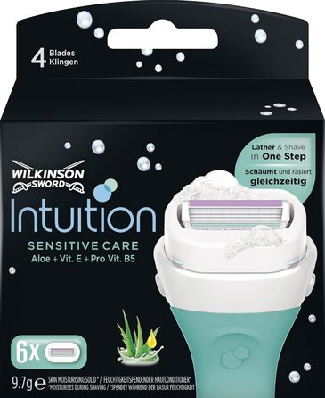 Леза бритви Wilkinson Sword Intuition Sensitive Care для жінок, 6 шт.