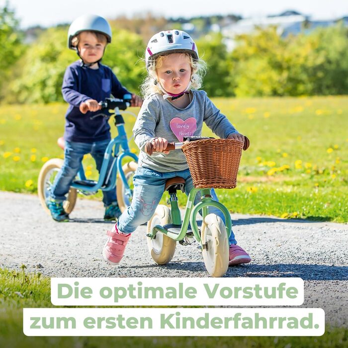 Біговел для дітей від 2,5 років Дитячий біговел з гальмом Біговел для навчання балансу Ергономічне сидіння, безпечні грипси керма та м'яка накладка на кермо Регульоване по висоті сидіння та кермо
