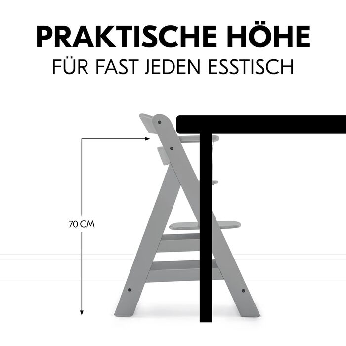 Стільчик для годування hauck Alpha для дітей від 6 місяців до 90 кг, вкл. поперечину безпеки, 5-точкові ремені безпеки та паховий