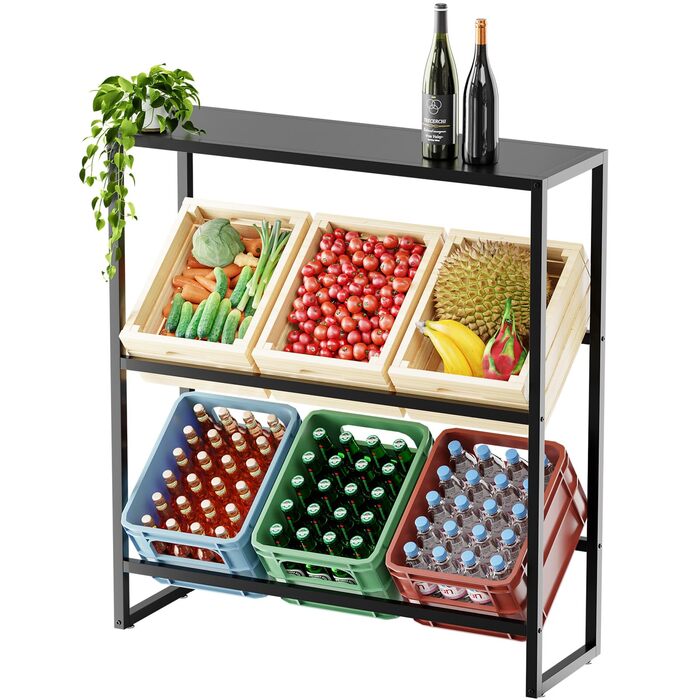 Стелаж для напоїв з полицею, стелаж для напоїв на 6 напоїв, стелаж для пива, окремий стелаж для напоїв, кухонна полиця, стелаж для пивних ящиків, підставка для ящиків, для вітальні, кухні, ополоник для вина