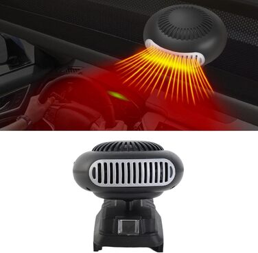 Портативний невеликий обігрівач, працює від батарейок для невеликих приміщень, 2 режими температури, обігрівач робочого місця, 170 Вт, 18 В, електричний вентилятор-обігрівач