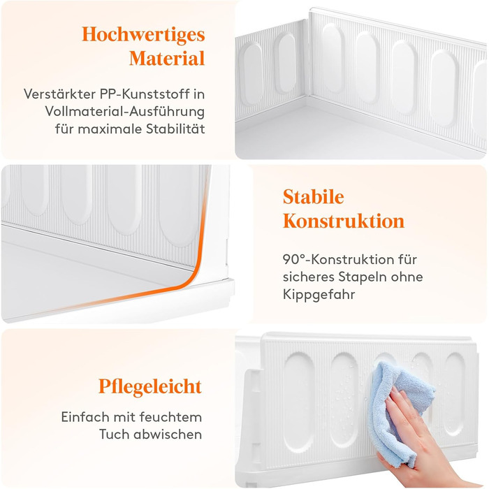 Організатор для гардеробу Lifewit, що штабелюється, висувна шафа, штабелювана коробка для зберігання у ванній кімнаті, кухонній шафі, багатофункціональна система організації, шафа для кемпінгу, 24 л, 5 шт.