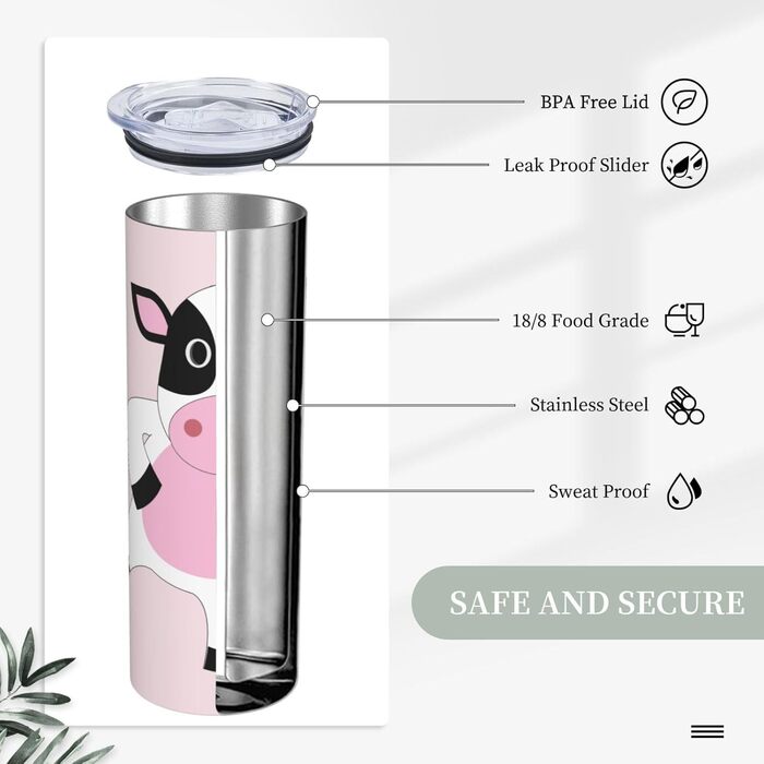 Кухоль з прямою трубочкою, 590 мл, принт з мультяшним календарем, дорожній кухоль, підходить для кемпінгу, офісу та дому