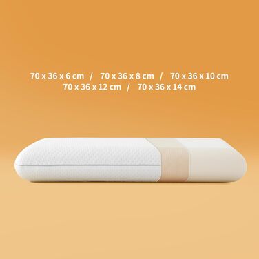 Подушка Sonive з піни з ефектом пам&39яті 70x36x10 см, подушка з бамбуковим волокном наволочка з поліестеру, подушка для шиї для полегшення болю в шиї, знімна подушка для сну, біла 70*36*10 см