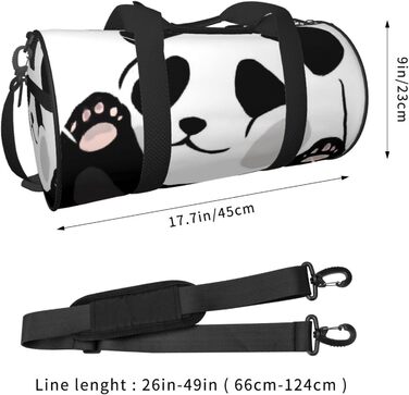 Дорожня сумка-циліндр з кумедним малюнком панди, спортивна сумка для чоловіків та жінок, сумка для подорожей, спортивний баул