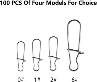 Рибальські кліпси, застібки, аксесуари для лову форелі, карабін для лову форелі, застібки, ложки, карабін для лову форелі, вертлюги та зєднувачі волосіні, 0/1/2/6, 100/400 шт.