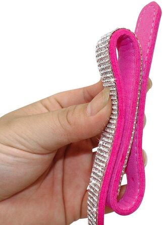 М'який ошийник з замші для собак та котів, інкрустований стразами (чорний, розмір S) з повідцем у комплекті