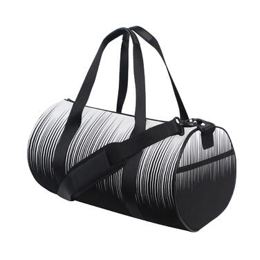 Спортивна сумка в чорно-білу клітинку, з міцної тканини, дорожня сумка, сумка на вихідні, універсальна сумка для чоловіків та жінок, для спорту та подорожей