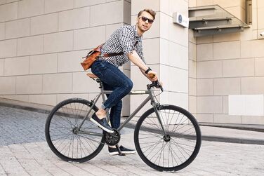Велосипед BIKESTAR Singlespeed 700C 28 дюймів, міський, з фіксованою рамою Шосейний велосипед з рамою 53 см, ретро, вінтажний, чоловічий/жіночий Безризиковий тест, бежевий та коричневий