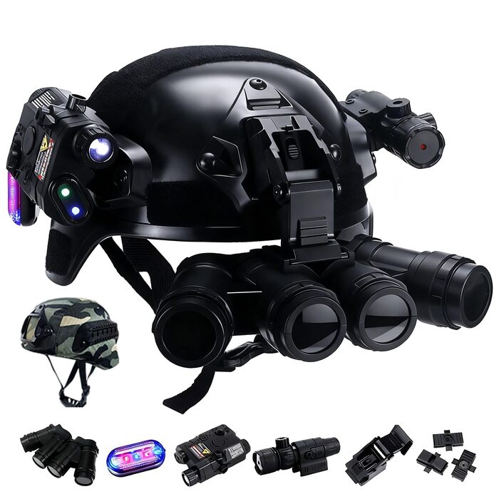 Тактичний шолом для дітей, пейнтбольний бойовий шолом з ліхтариком та чохол для ігор на свіжому повітрі, страйкбол LJ