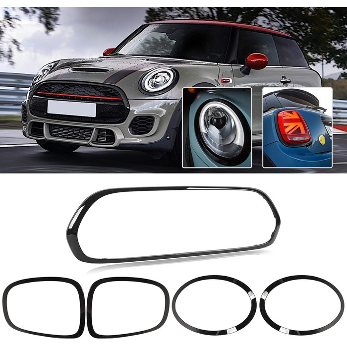 Кришка фари, KIMISS Кришка фари для Mini F55 F56 F57 One Cooper S JCW 2014 року на решітці радіатора Безель Кришка фар Обшивка Кришка фари, 56