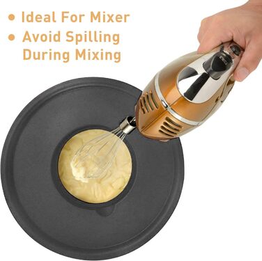 Набір мисок для змішування з 5 шт. , нержавіюча сталь Wildone з герметичними кришками, 3 насадки для терки, мірні мітки та нековзн