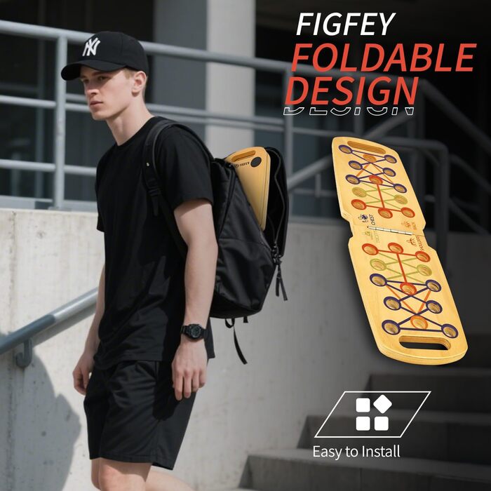 Дерев&39яна рама для віджимань, портативний складний силовий тренажер для м&39язів грудей, м&39язів спини, м&39язів живота, біцепсів плеча - домашнє обладнання для тренувань