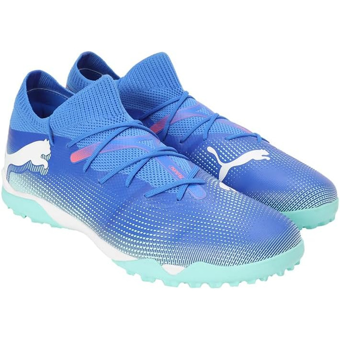 Футбольні бутси Puma Unisex Future 7 Match TtSoccer 41 EU Bluemazing Puma White Electric Peppermint