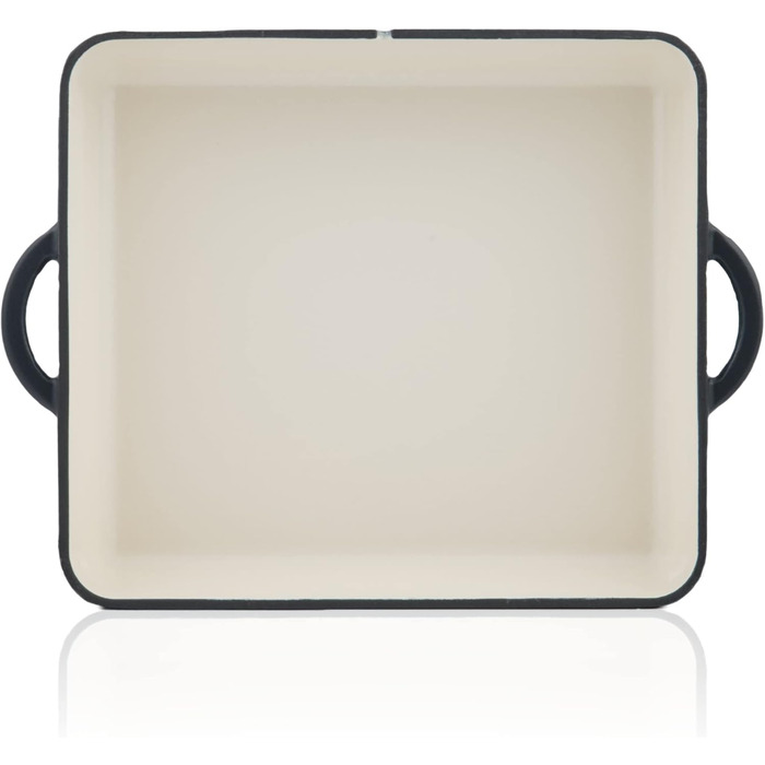 Чавунна емальована жаровня Mahlzeit 10,5 л Blue Berry жаровня 2в1 зі сковородою жаровня з кришкою, безпечна для духовки, емальован