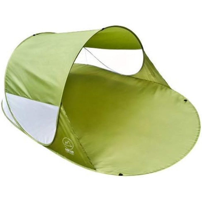 Пляжний намет, що розкладається, вітрозахисний намет на пляжі, блискавично швидкий, самовстановлюваний сонцезахисний намет, автоматичний намет із захистом від ультрафіолету, зелений