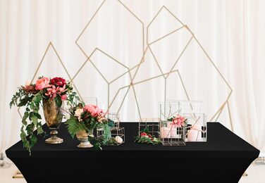 Кухонна спандекс-скатертина Utopia 2 Pack 6FT, чорна щільно прилягає, миється і не утворює зморшок на відкритому повітрі для заход