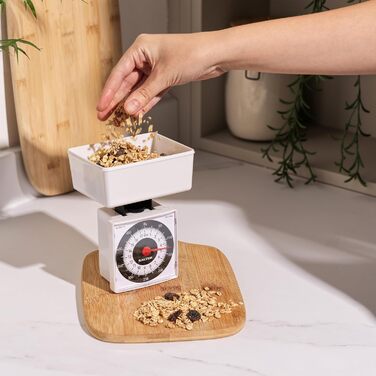 Механічні кухонні ваги Salter 022 WHDR - аналогові ваги зі шкалою, максимум 500 г, вимірювання з точністю до 5 г для точного порці